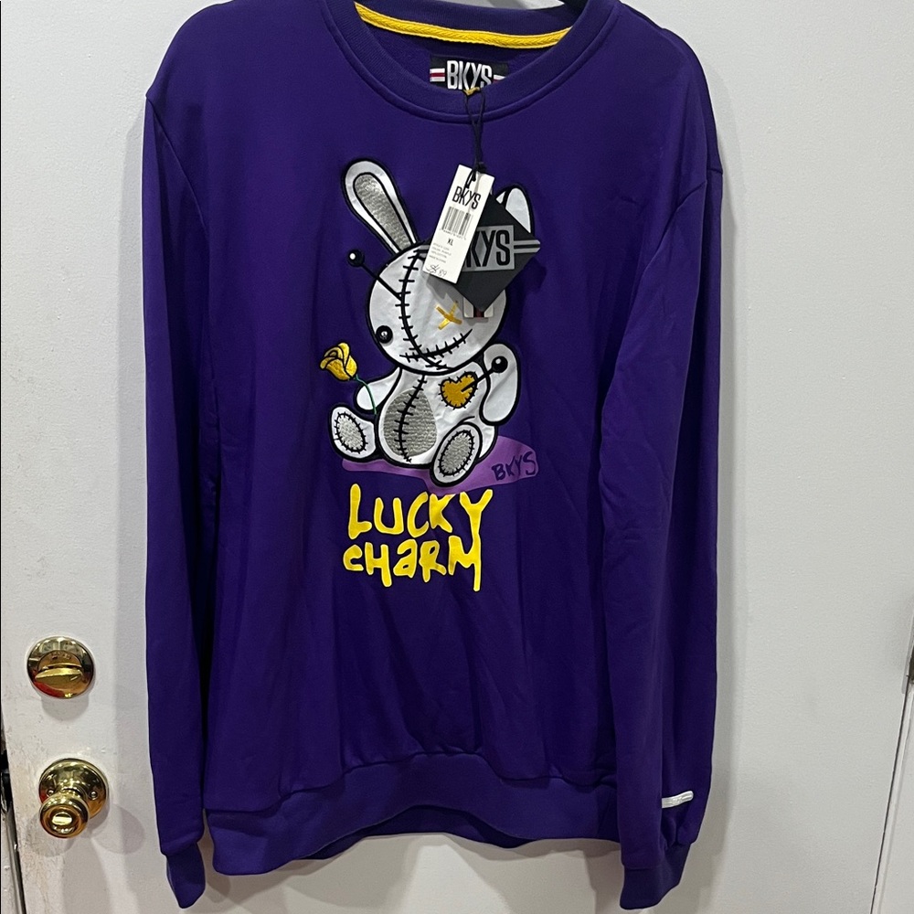 BKYS Purple Graphic Crewneck Sweater